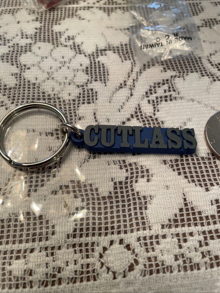 Vintage NOS Cutlass Metal Key Ring