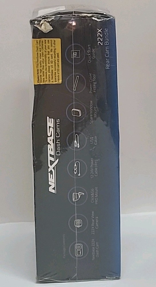 NextBase Dash Cams 222X Front & Rear Cam Bundle - New *Damaged Box *