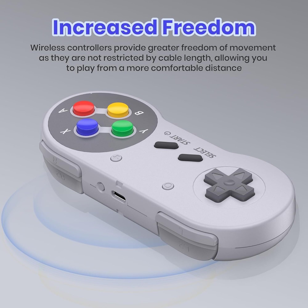 Wireless SNES Switch Controller Compatible SNES,Switch, PC, Mac OS,Raspberry Pi