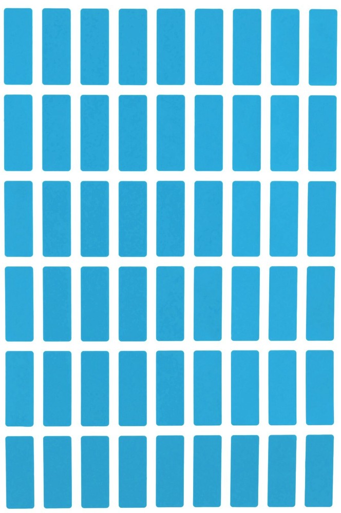 Light Blue Rectangle Label in Various Sizes (1" x 3/8" - 4" x 2") 15 Sheets