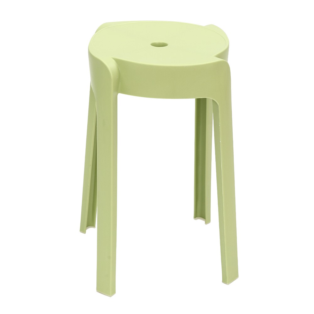 10PCS 18" Colorful Plastic Stackable Stools Modern Round Stools Stackable Stools
