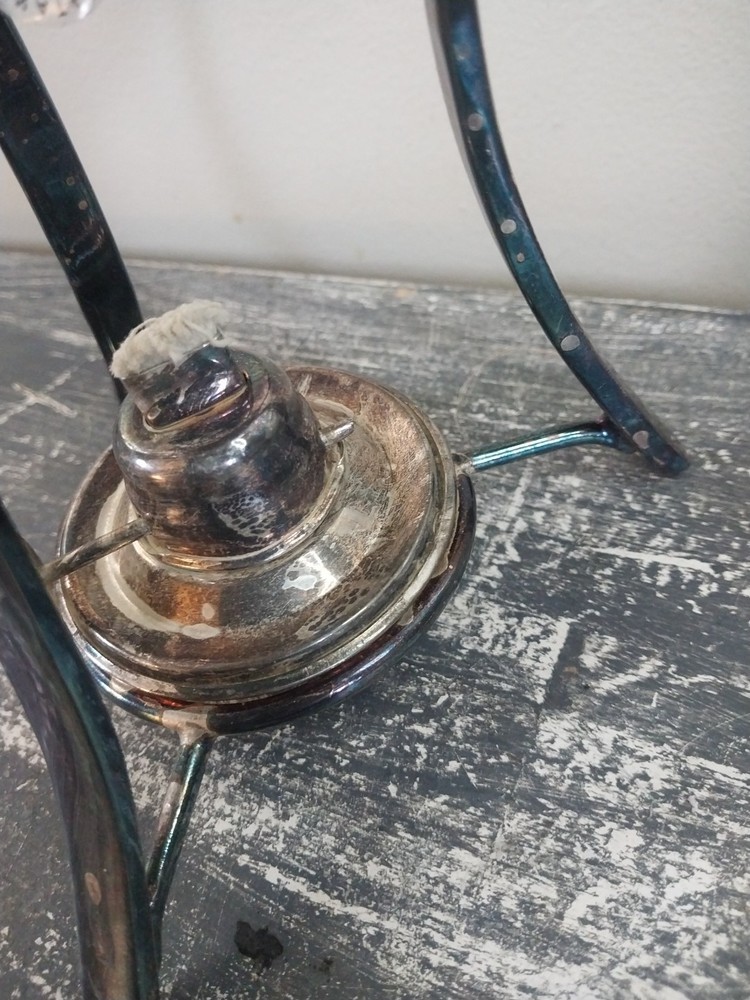 Silver-Plated Coffee or Tea Urn Warmer w/Burner