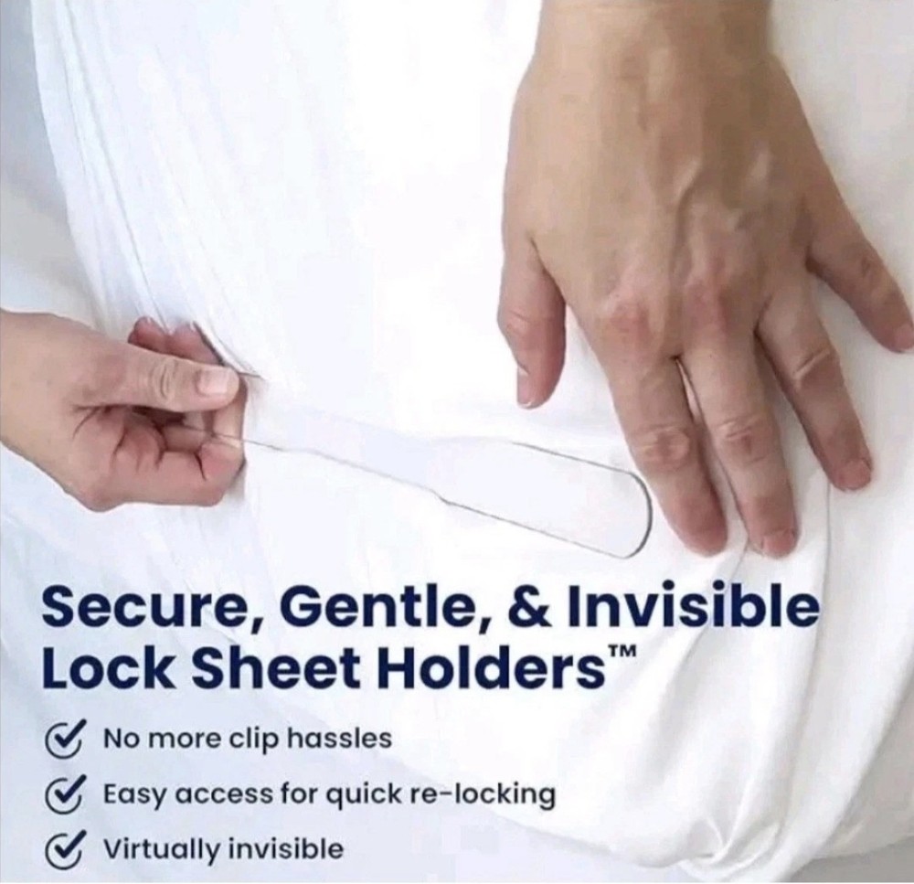 Lock Sheet Holders Keep Sheets Tight Heavy Duty Bed Sheet Holder Corner - Gray