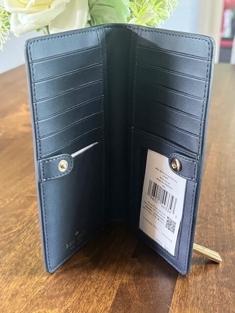 Kate Spade Tennis Toss Large Slim Bifold Wallet - Blazer Blue Tennis Balls KF497