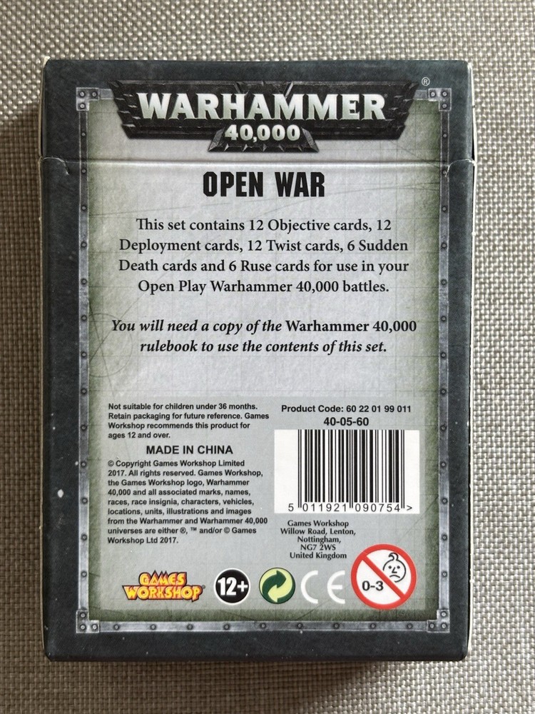Warhammer 40K Open War Cards Deck