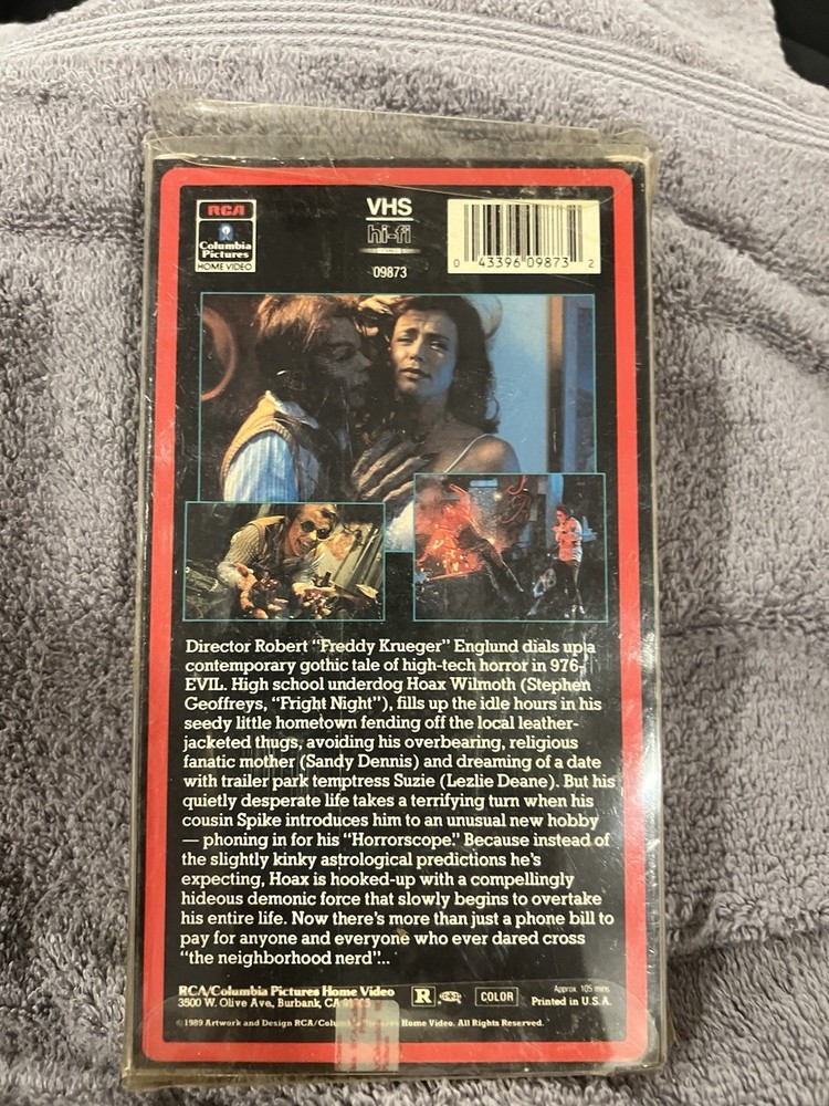 Sealed 976-EVIL VHS SPECIAL HOME VIDEO VERSION HORROR ROBERT ENGLUND Watermarked
