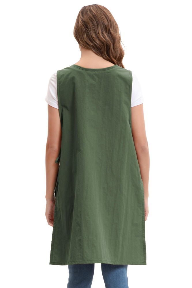 Waterproof Apron Oversize with Pockets Polyester Chef Apron for Cooking Kitch...