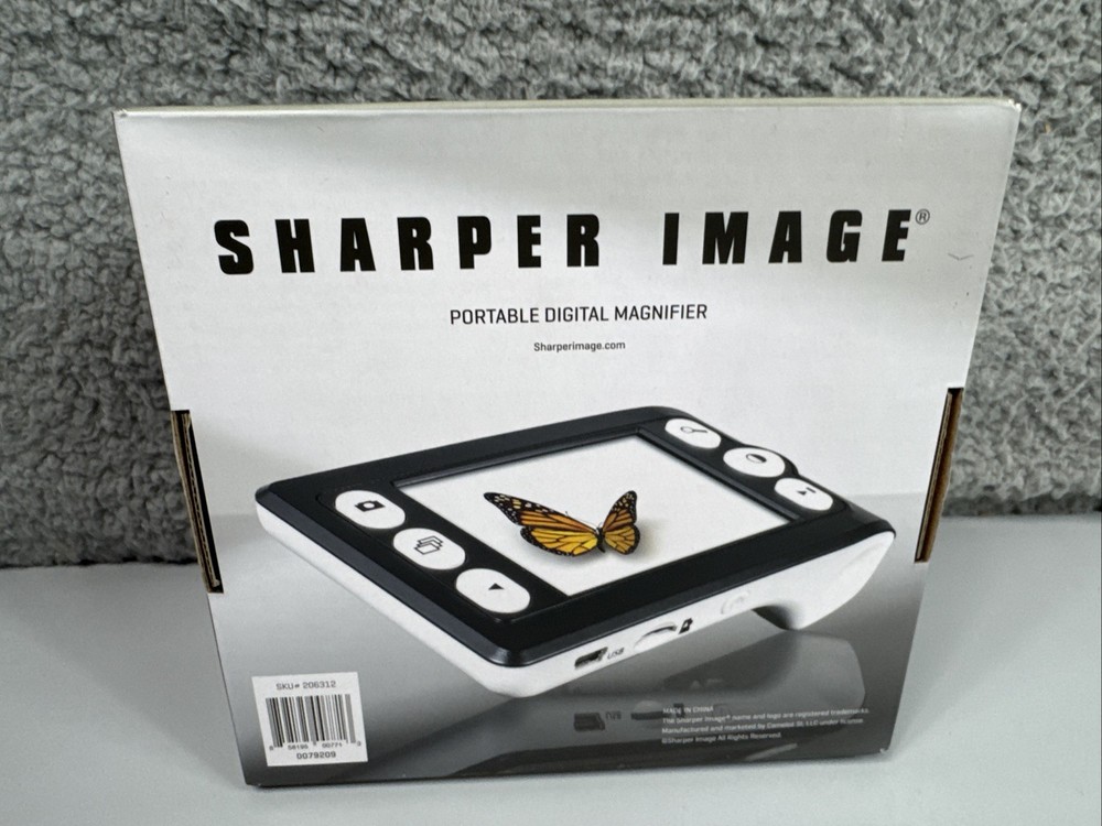 Sharper Image Portable Digital Magnifier Model 206312 Black/White