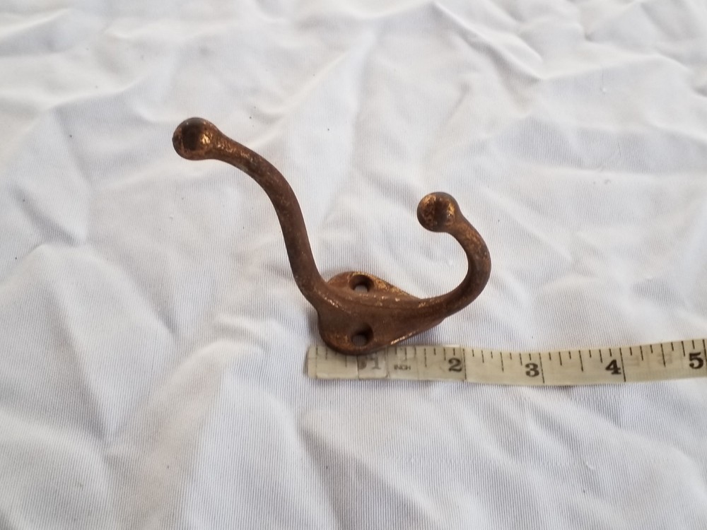 Vintage Hardware Distressed 4" Coat & Hat Hook Wall Mount Rustic Farmhouse Decor