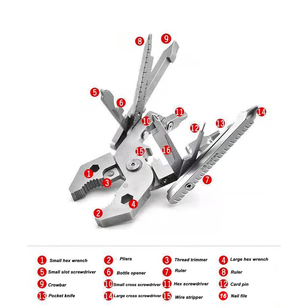 Pocket Multitool, 420 Cast Steel Pocket Pliers, Convenient Folding Mini Multi...