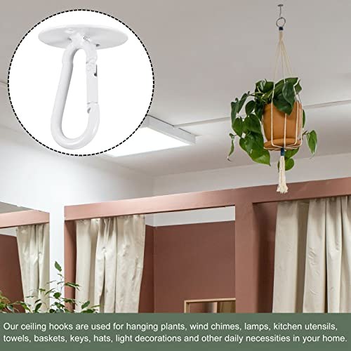 3 Pcs Ceiling Hanging Hook, Pad Eye Snap Hook with Round Plate Hanging