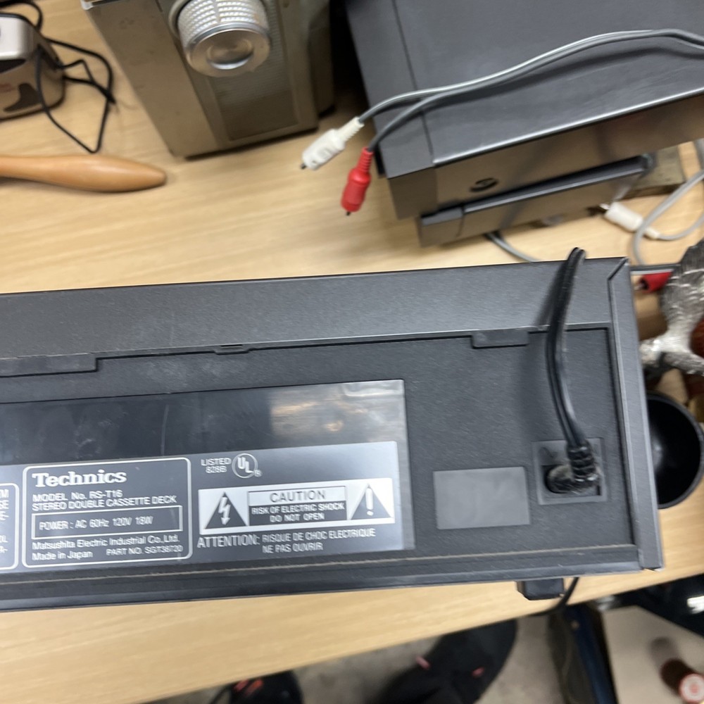 Technics RS-T16 Stereo Double Cassette Deck w/ Power Cable Tested Working