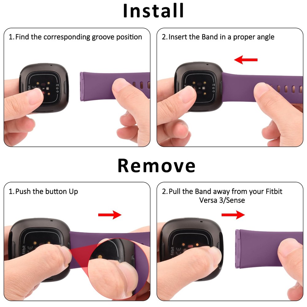 6 PACK Bands Compatible with Fitbit Versa 4 / Versa 3 / Fitbit Sense 2 / Sens...