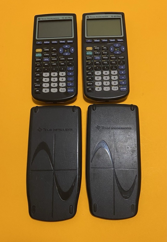 2*Texas Instruments TI-83 Plus Graphing Calculator W/Cover Working
