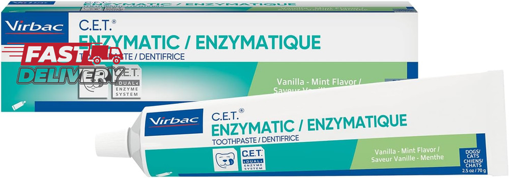 Virbac C.E.T.® Enzymatic Toothpaste| Tartar & Plaque Control for Fresh Breath |