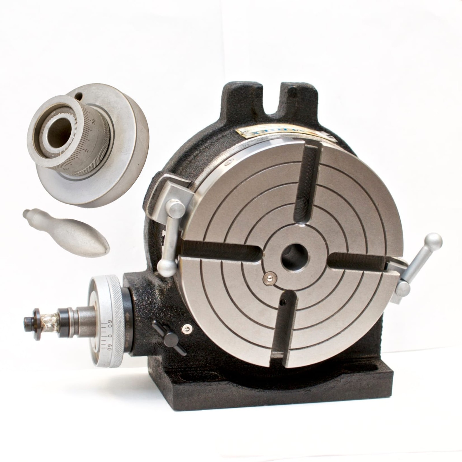 VERTEX HV-6 (4-Slot) 6" Horizontal/Vertical Rotary Table with 4-Slot Face Plate