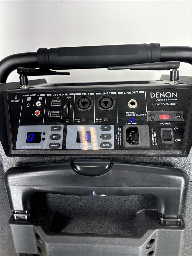 Denon Professional Audio Commander Mobile PA System With Transmitter + 2 Mic