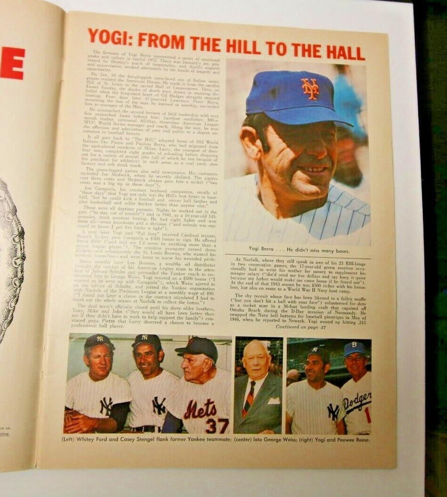 1973 NEW YORK METS MLB PROGRAM VS CINCINNATI REDS DECENT CONDITION RARE