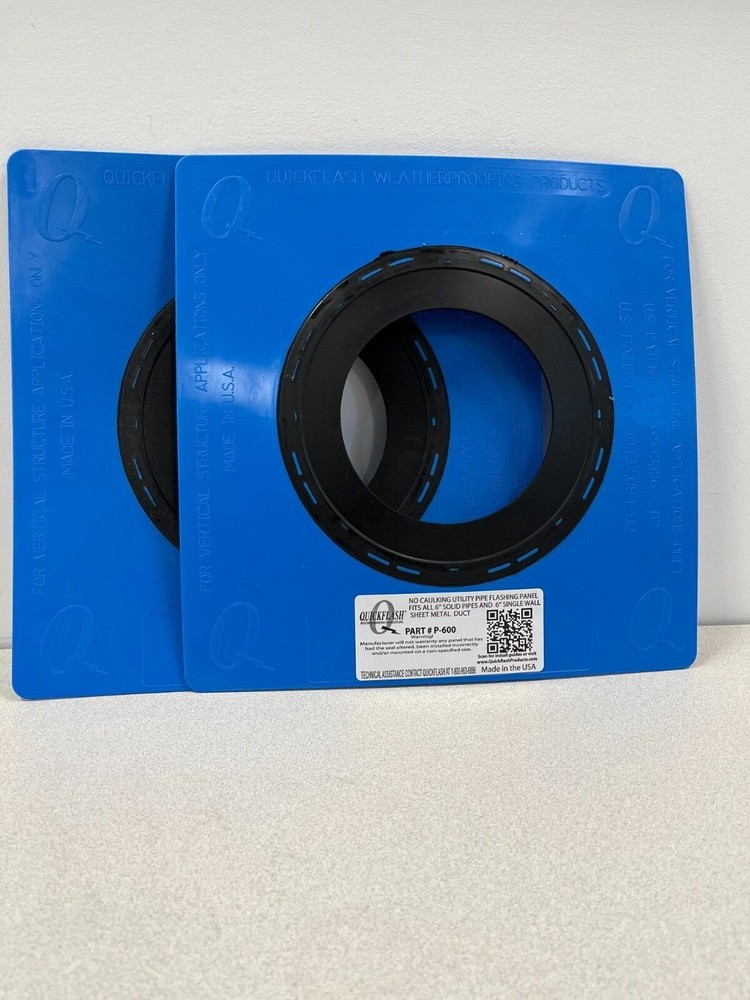Quickflash - Utility Pipe Flashing Panel (2Pck) 6"