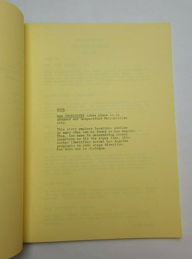 DAVID CASSIDY: MAN UNDERCOVER / E. Arthur Kean 1978 TV Script "Deadly Convoy"