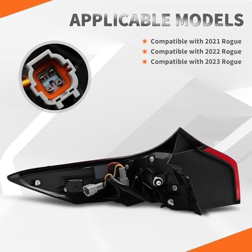 Outer Rear Tail Light Assembly Compatible with 2021-2024 Rogue Red Not Right