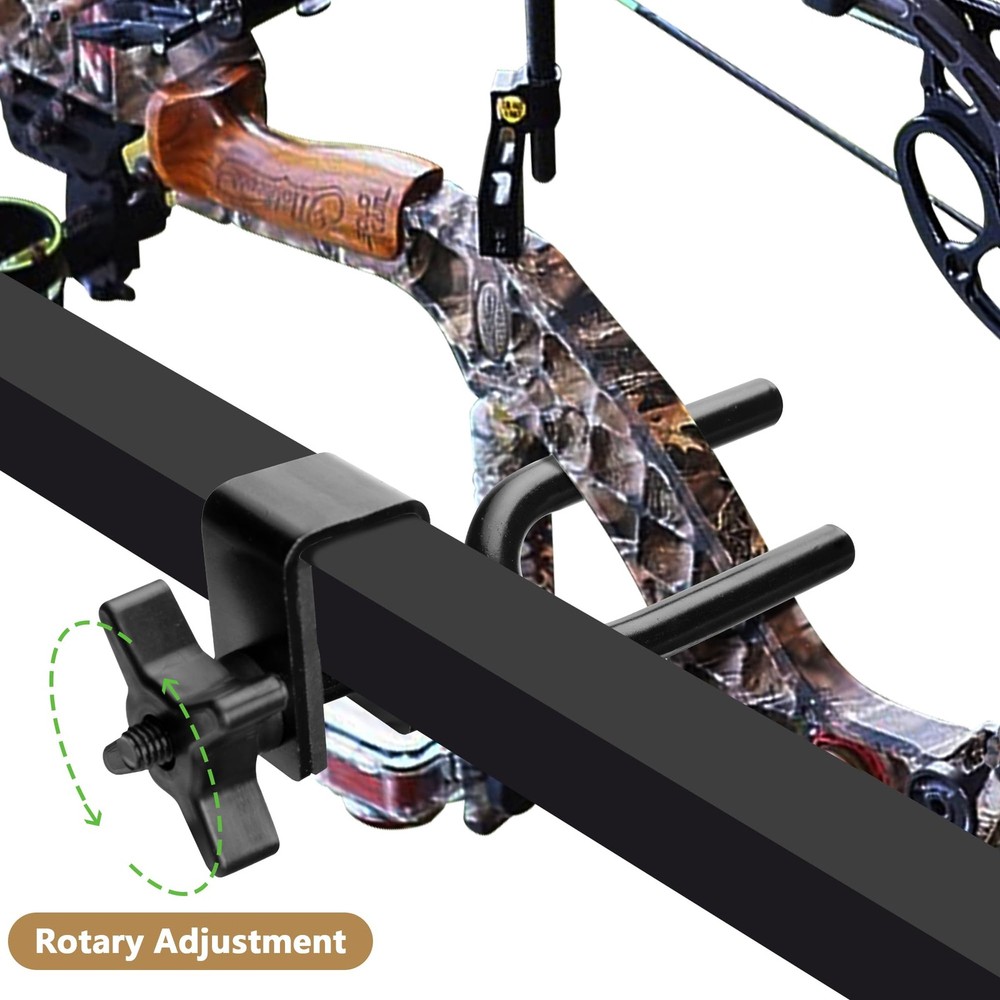 Tree Stand Bow Holder - 12 Teeth Adjustable Hunting Bow Holder - Easy Install...