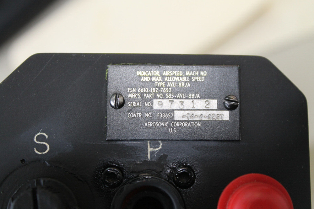 AEROSONIC MACH AIRSPEED INDICATOR AVU-8B/A