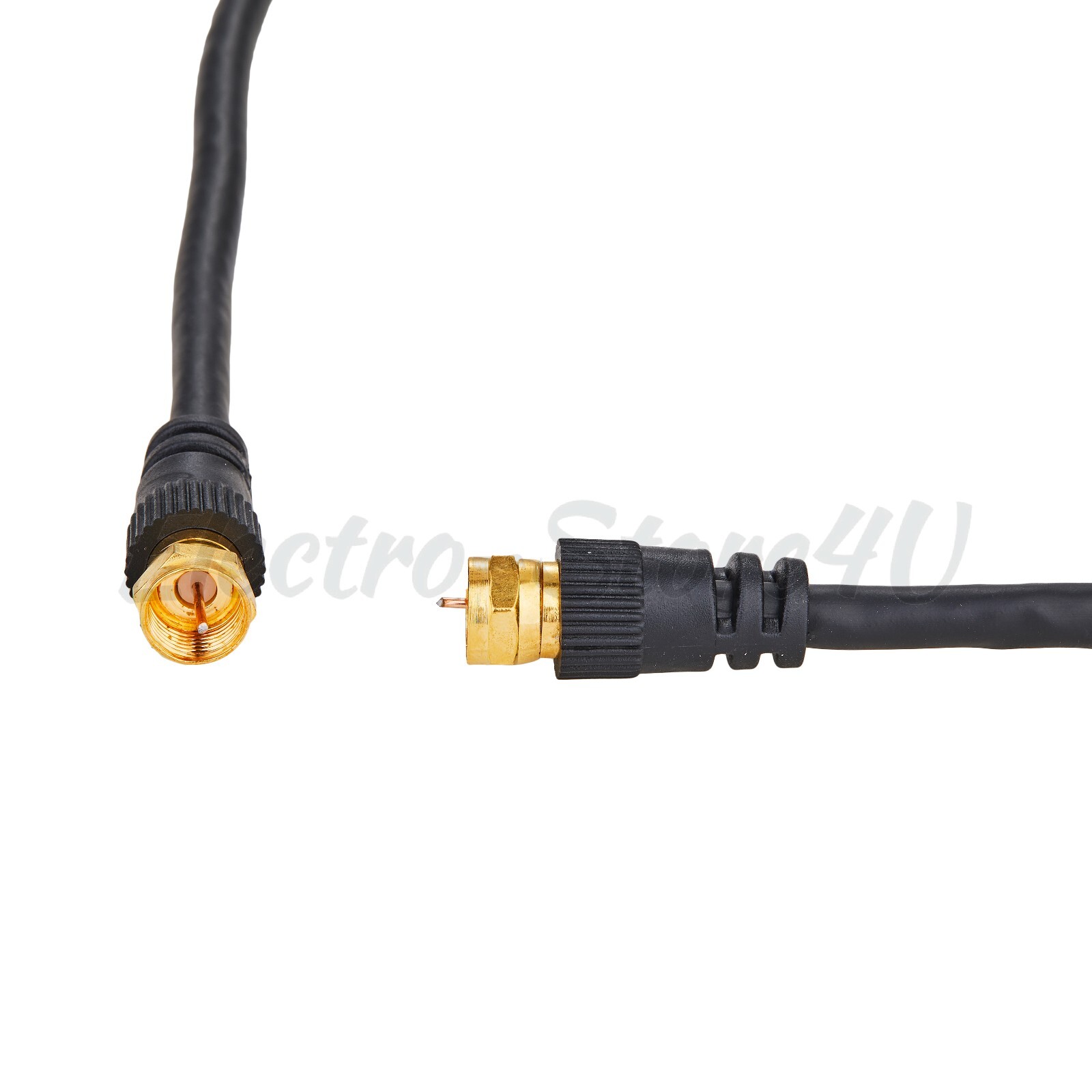 RG6 Coaxial Black Cable Dual SHIELDED Extension Coax Satellite TV Antenna Wire