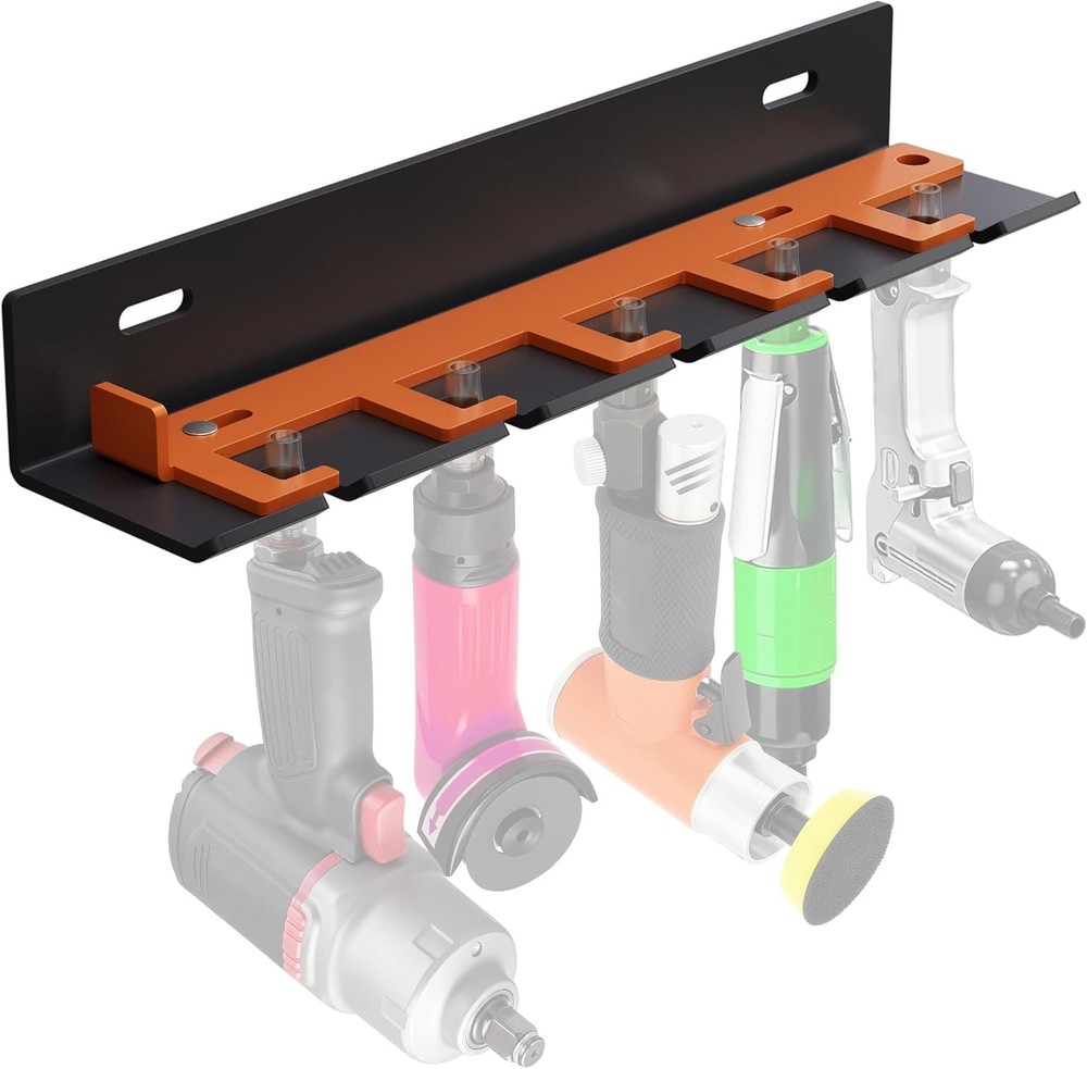 Air Tool Pneumatic Tool Holder,Wall Mount Air Tool Rack,Lockable Air Tool Hanger