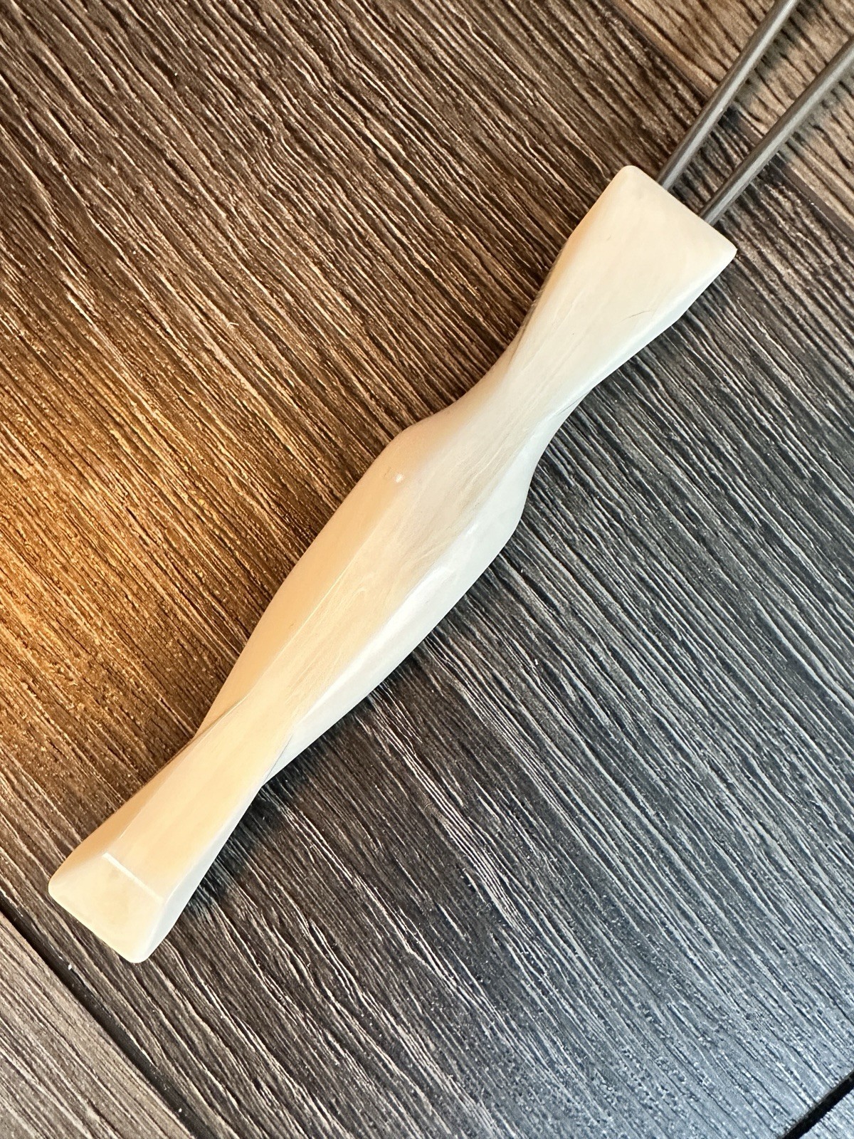 CUTCO 1714 Mix-Stir Whisk Mixer Stainless Steel Pearl White Handle 12 inch