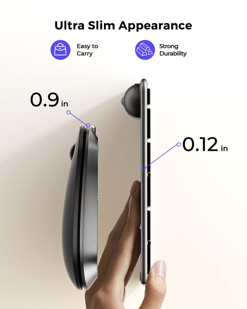 Bluetooth Keyboard and Mouse for Mac, SKM64-2 Multi-Device Rechargeable Slim ...