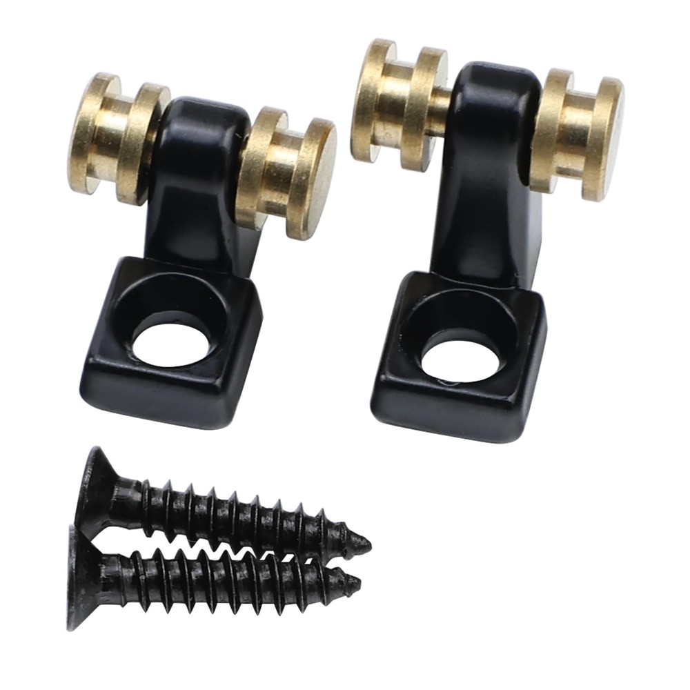OVSAL Pack of 2 Brass Roller String Retainer for Electric Guitar String Tree Str