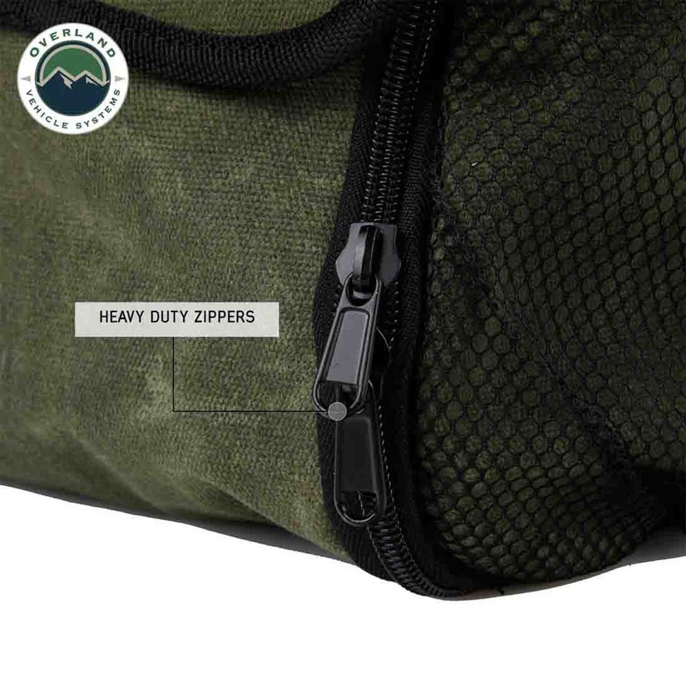 Overnight Bag with Handle & Straps - #16 Waxed Canvas Storage