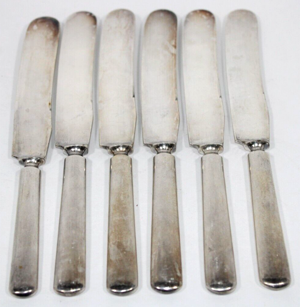 12 Pce. Vintage Silverplate Forks & Knives - Unknown Maker Clint E. Dice
