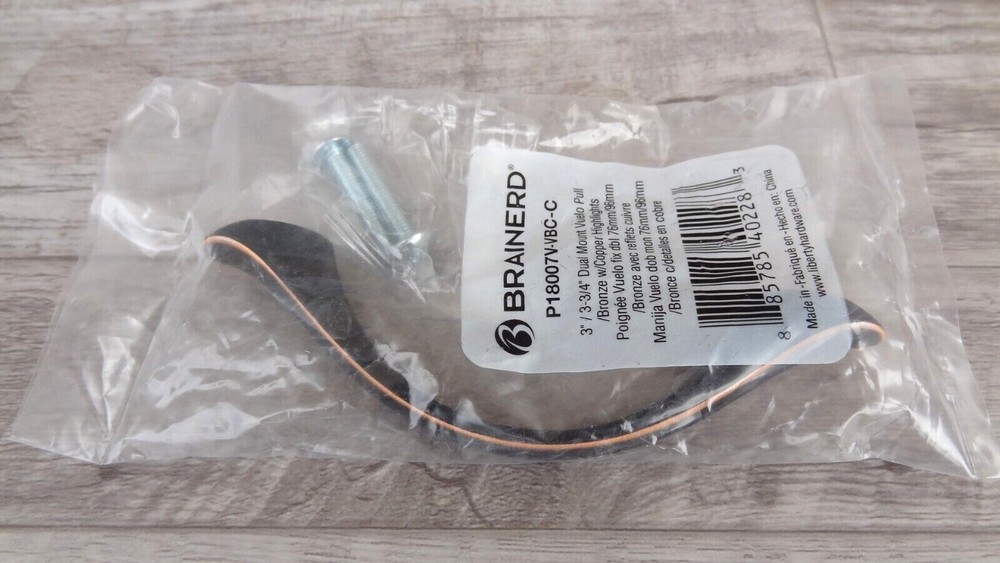 Brainerd P18007 V-VBC-C Dual Mount Flight Cabinet Hardware Handle Pull Bronze