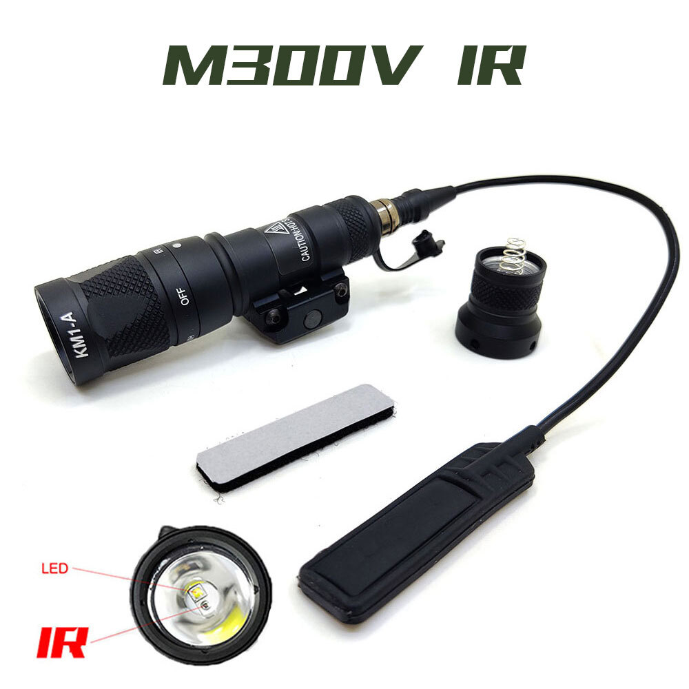 SOTAC M300V IR Light and LED White Scout Flashlight with Remote Pressure Switch