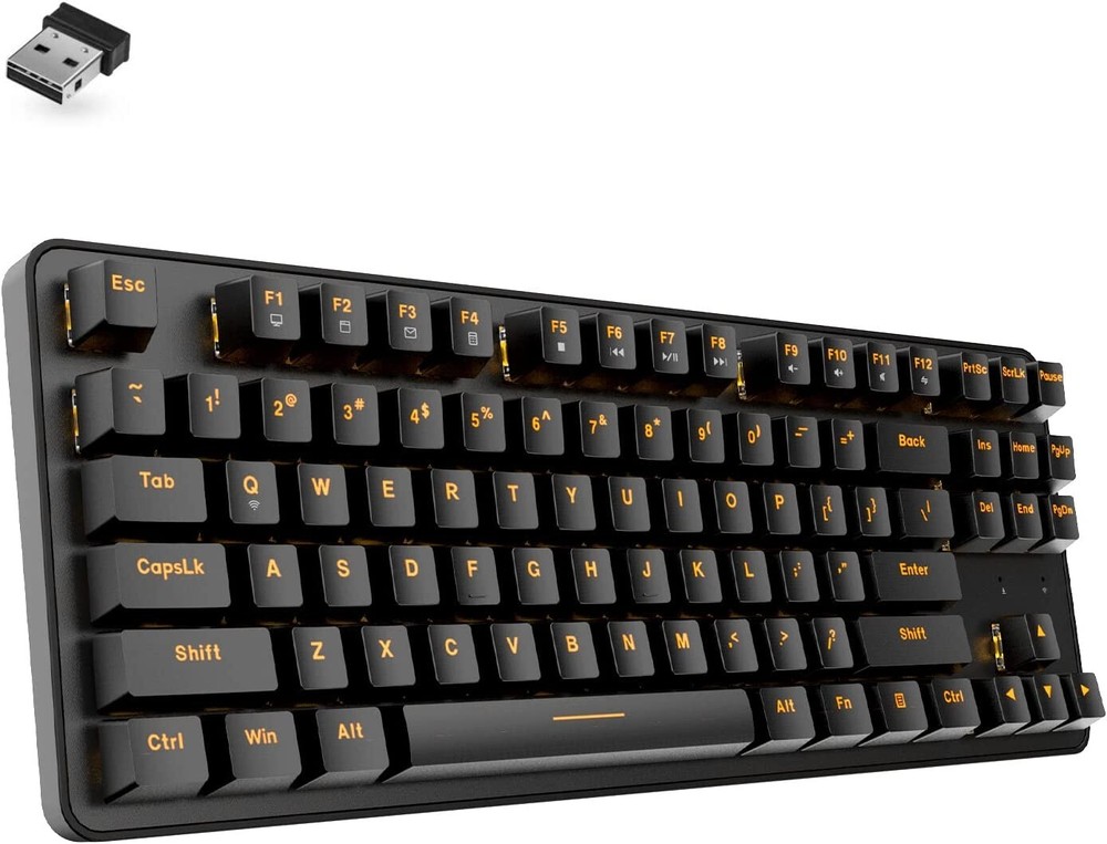 Wireless Working Keyboard, DAREU TKL Ergonomic Mechanical Wireless Keyboard
