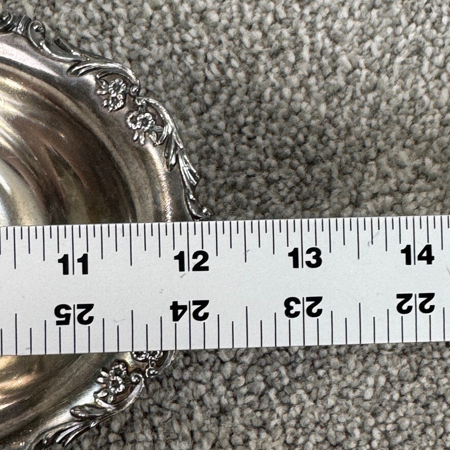 Reed & Barton Silverplate Oval Ornate Bread 12" Tray Engraved S