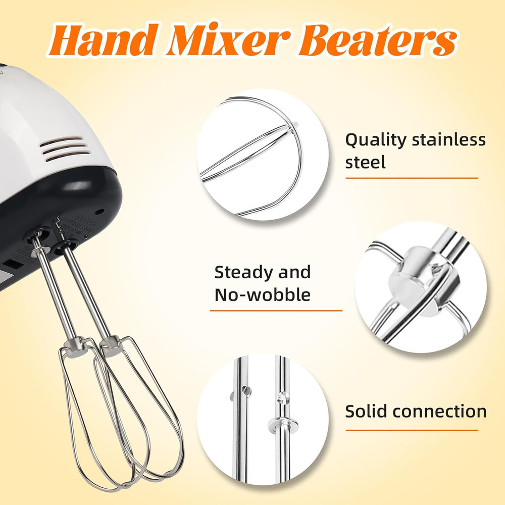 Hand Mixer Beaters for Kitchenaid, W10490648 Beaters Attachments Compatible with