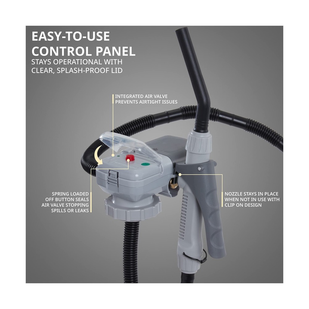 Deway Automatic Fuel Transfer Pump with Nozzle for Flow Control & Stop, Fits ...