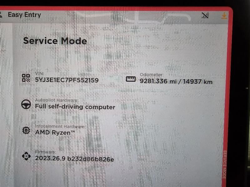 TESLA 3 2023 Passenger Side B-Pillar Camera/Projector 577837