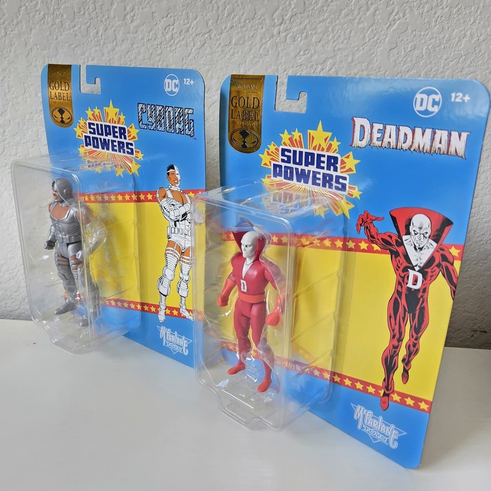 McFarlane Toys DC Super Powers CYBORG and DEADMAN Gold Label bundle