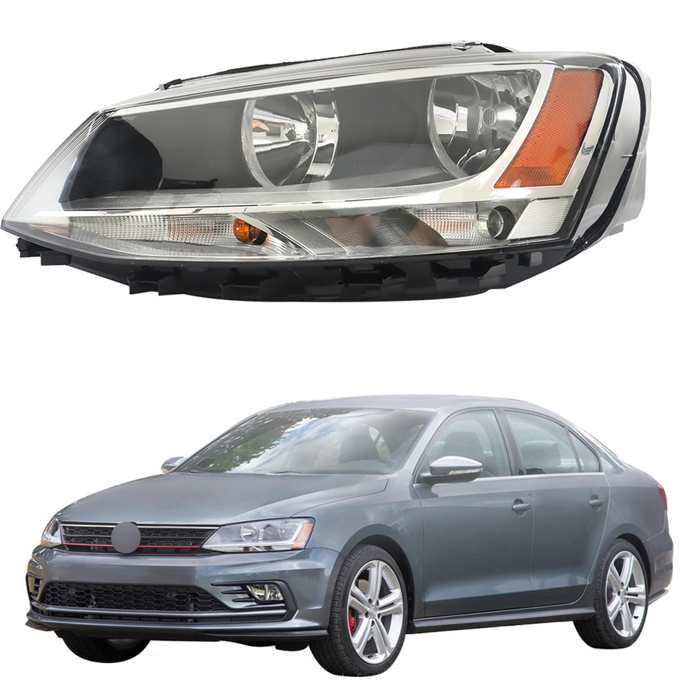Left Driver Side Headlamp Halogen for Jetta 2011-2018 VW2502146