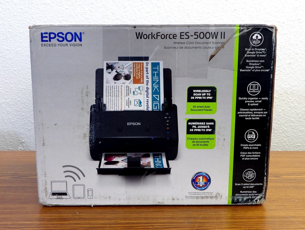 Epson WorkForce ES 500W II Wireless Color Duplex Document Scanner