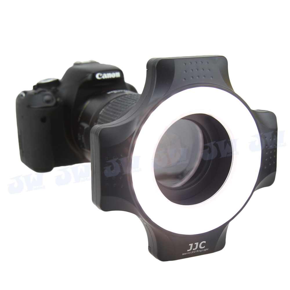 Universal LED Macro Flash Ring Light for Camera Lens, 6pcs Filter Thread Adapter