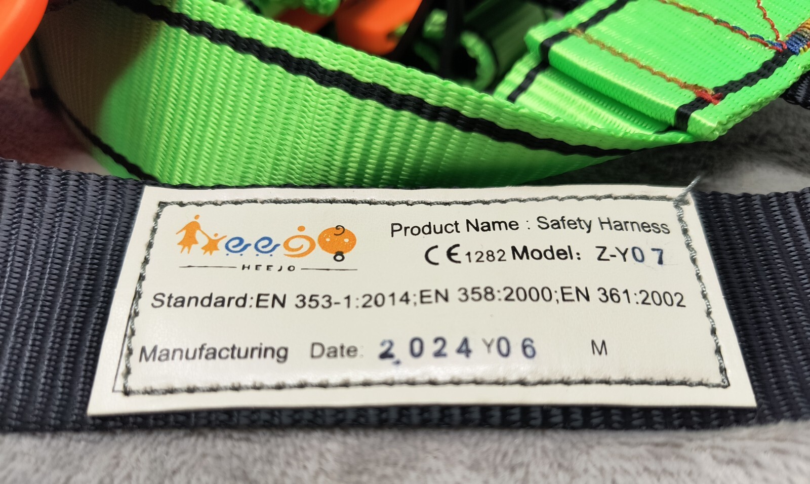 HeeJo Kids Full Body Hanging Rock Repelling Equipment Safety Harness Neon NEW