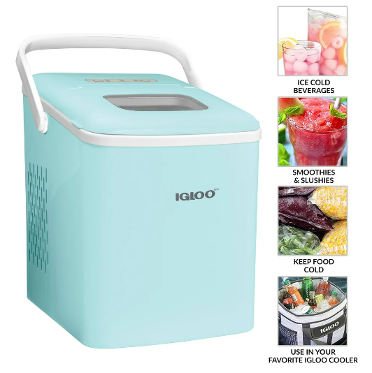 Ice Maker Portable Automatic Igloo Machine Electric Countertop Aqua Colors New