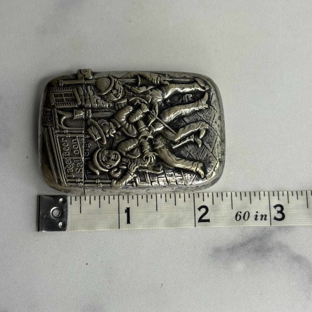 Vintage Gorham Silverplate Three Drunk Man Match Safe