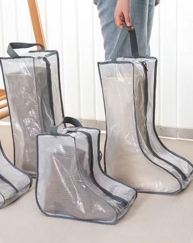 Portable 2 Pack Boots Storage, Tall Storage/Protector Tall, Grey