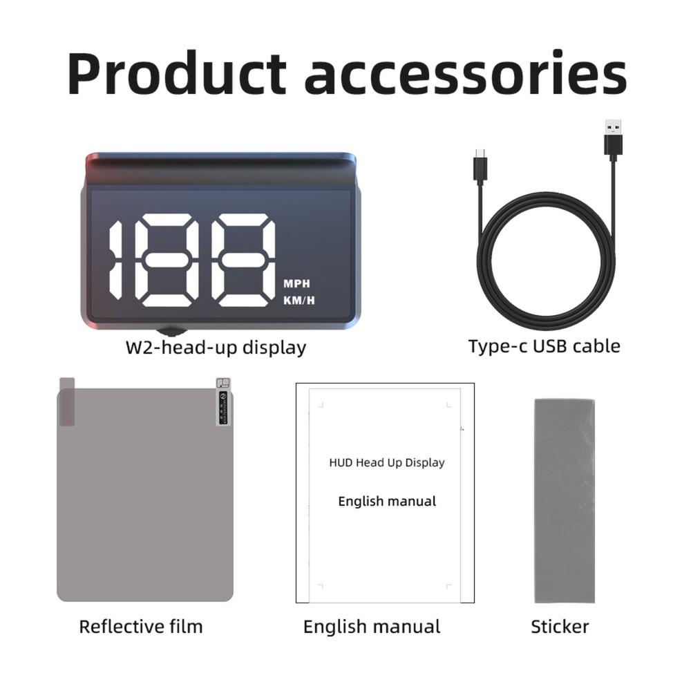 Car Speed Projector HUD with LED Display and Automatic On with Engine Start